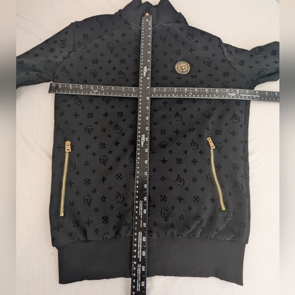 Avenue George V Paris Front Zip Black Jacket Small - Picture 2 of 9